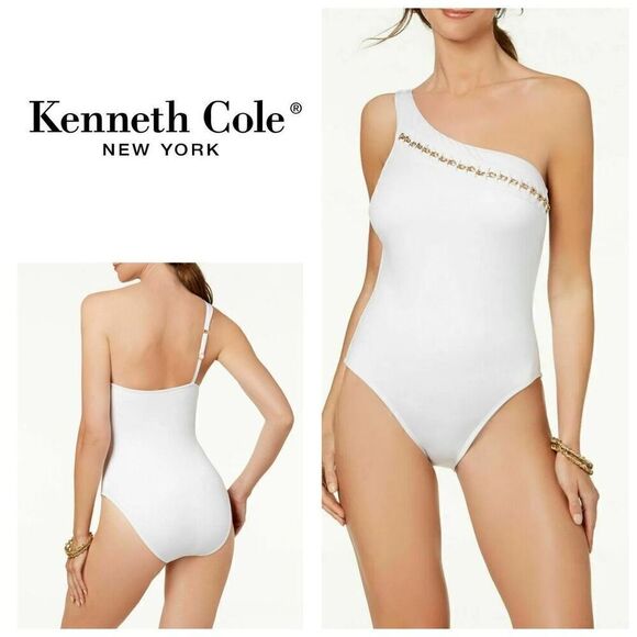 New. Kenneth Cole white swimsuit. Retails $149. - Picture 1 of 9